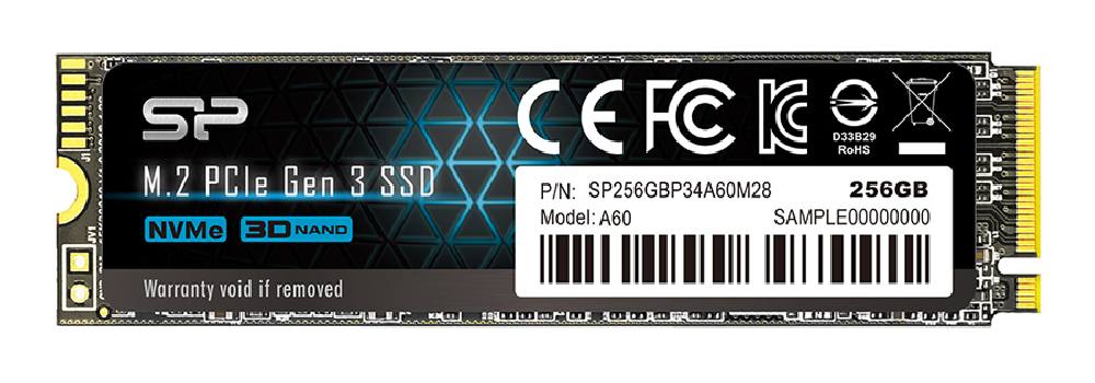 SILICON POWER SSD PCIe Gen3x4 P34A60 M.2 2280, 256GB, 2.200-1.600MB/s