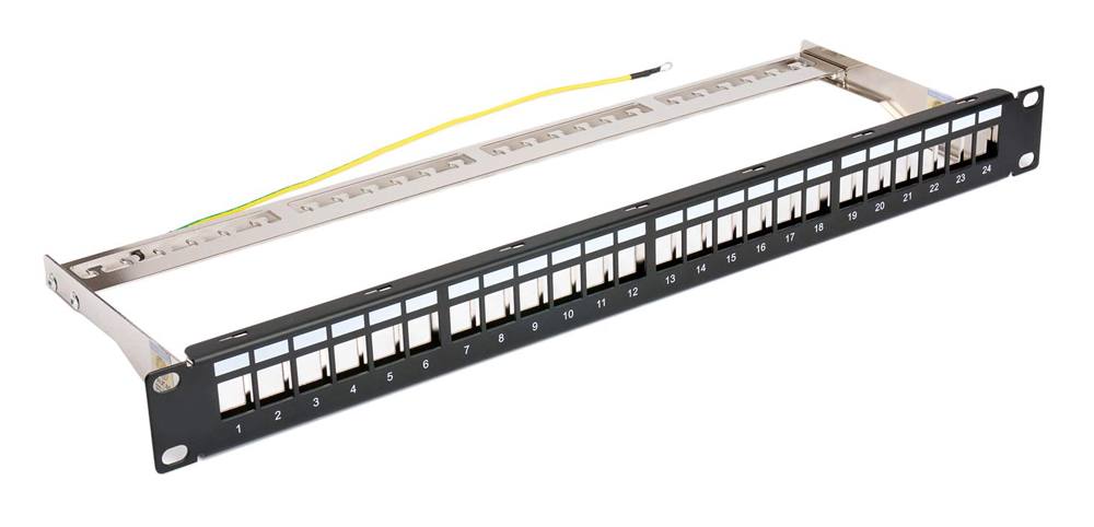 POWERTECH patch panel για rack NETW-0013, 24-port, 1U