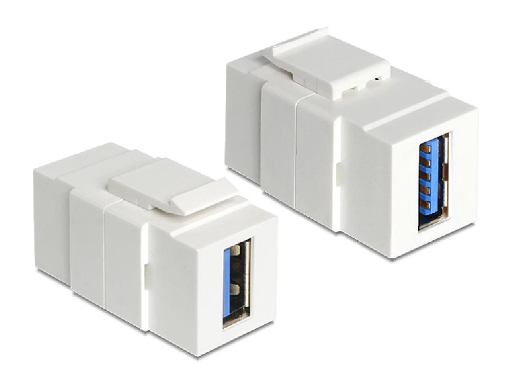 POWERTECH USB 3.0 adapter CAB-N152 για patch panel, λευκό