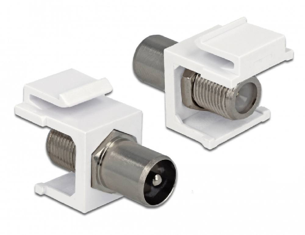 POWERTECH adapter καλωδίου κεραίας TV CAB-N155 για patch panel, λευκό