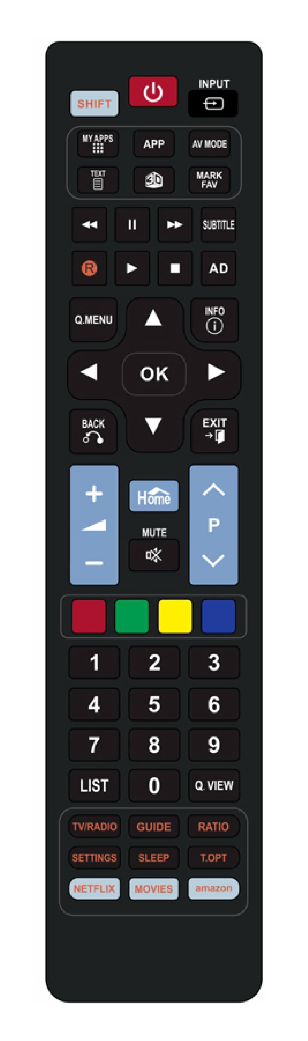 POWERTECH Τηλεχειριστήριο PT-830 για τηλεοράσεις LG