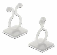 DELOCK Οργανωτής καλωδίων 60175 με αυτοκόλλητη βάση, διάφανο, 10τμχ