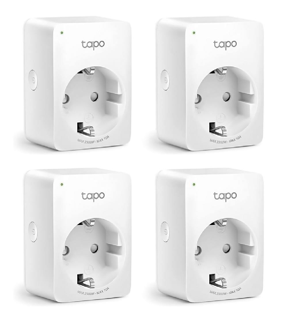 TP-LINK smart αντάπτορας ρεύματος TAPO-P100, Wi-Fi, ΒΤ, 4τμχ, Ver. 1.0