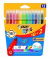 BIC σετ χρωματιστών μαρκαδόρων ζωγραφικής 216010322 KID Couleur, 12τμχ