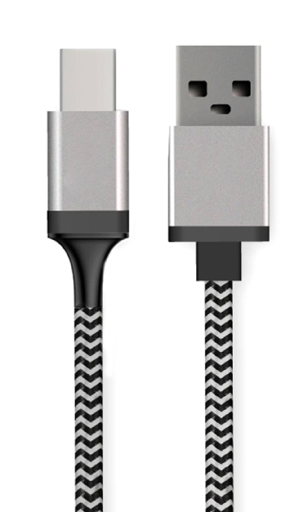 POWERTECH καλώδιο USB σε USB Type-C CAB-U130, 8mm tip, 1.5m, μαύρο-γκρι