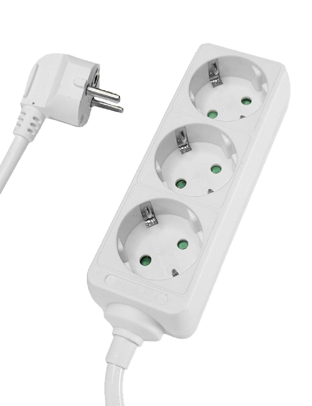 POWERTECH πολύπριζο PT-868, 3x schuko, 16A, 1.5m, λευκό