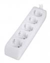 POWERTECH πολύπριζο PT-871, 5x schuko, 16A, 3m, λευκό
