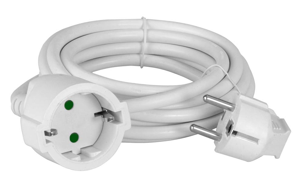 POWERTECH μπαλαντέζα ρεύματος PT-888, 1x schuko, 16A, 3m, λευκή