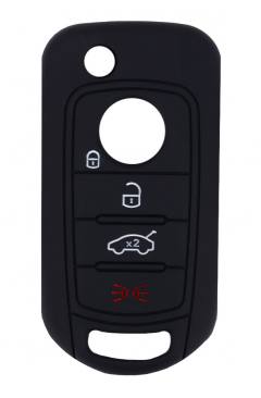 Θήκη κλειδιού για αυτοκίνητα Fiat 1006-06, εύκαμπτη, μαύρη