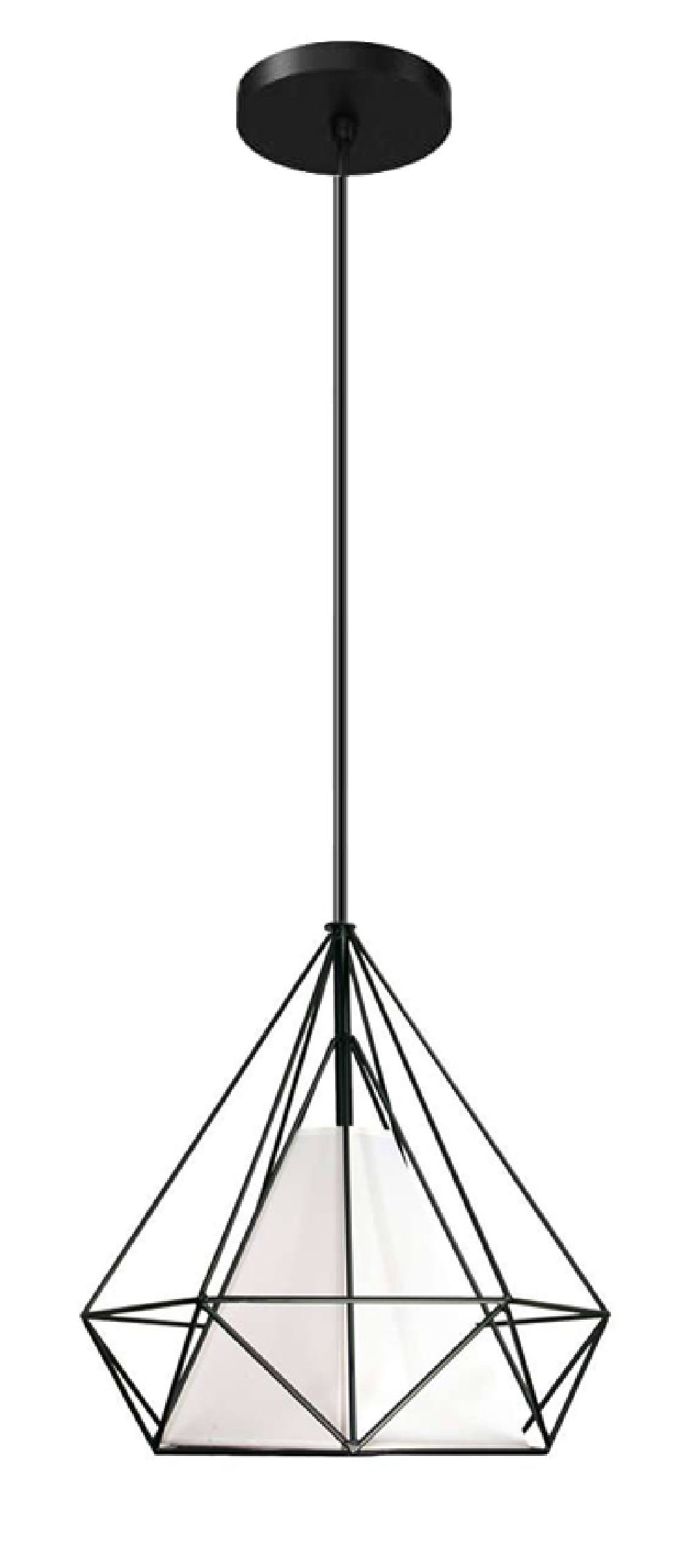 POWERTECH φωτιστικό οροφής HLL-0005, E27, Φ27, μεταλλικό, λευκό-μαύρο