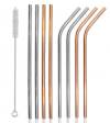 Σετ μεταλλικά καλαμάκια & βουρτσάκι καθαρισμού CLN-0021, 9τμχ