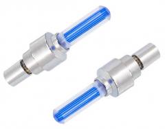 Καπάκι βαλβίδας ποδηλάτου BIKE-0031, LED, 6.5cm, 2τμχ, μπλε