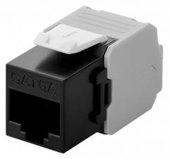 GOOBAY Keystone module RJ45 CAT 6A 90692, UTP, μαύρο