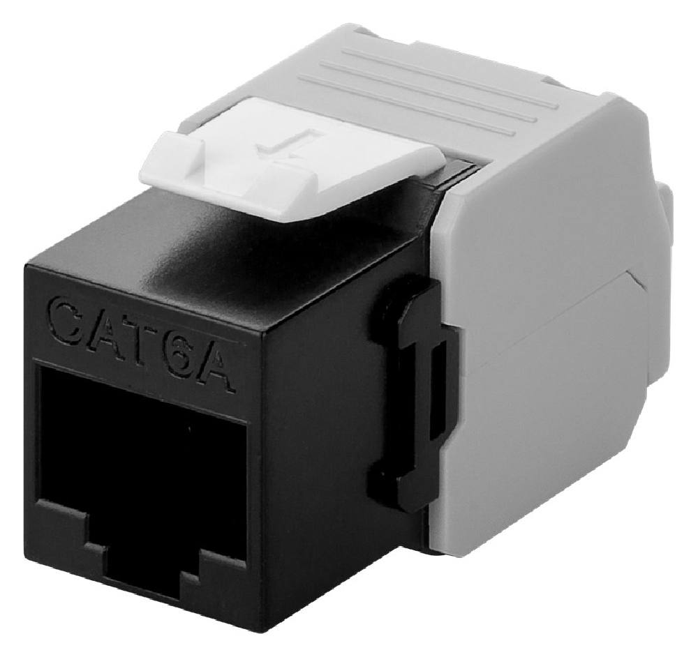 GOOBAY Keystone module RJ45 CAT 6A 90692, UTP, μαύρο