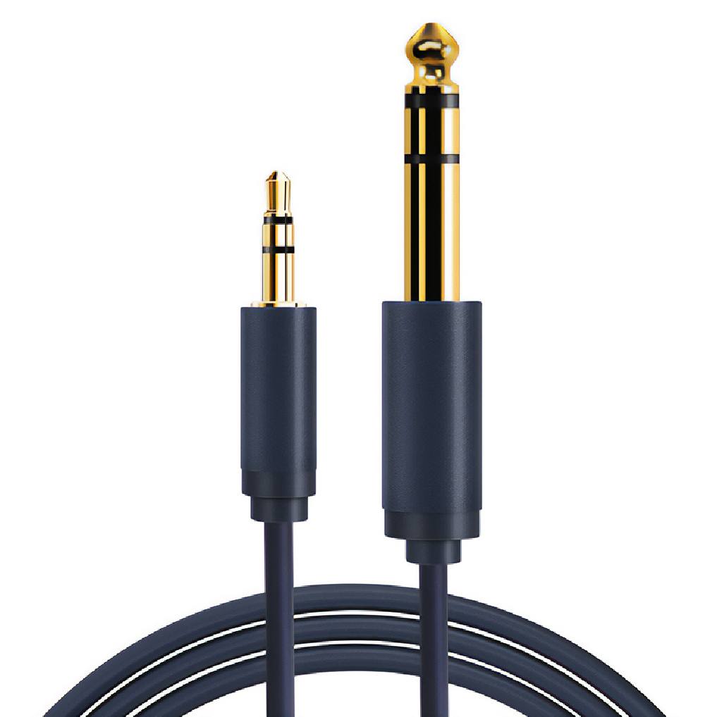 CABLETIME καλώδιο Stereo 6.3mm σε Stereo 3.5mm AV321, 1.8m, μαύρο