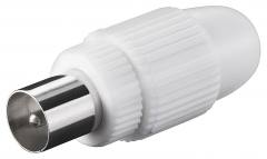 GOOBAY βύσμα coaxial 11500, αρσενικό, λευκό, 10τμχ