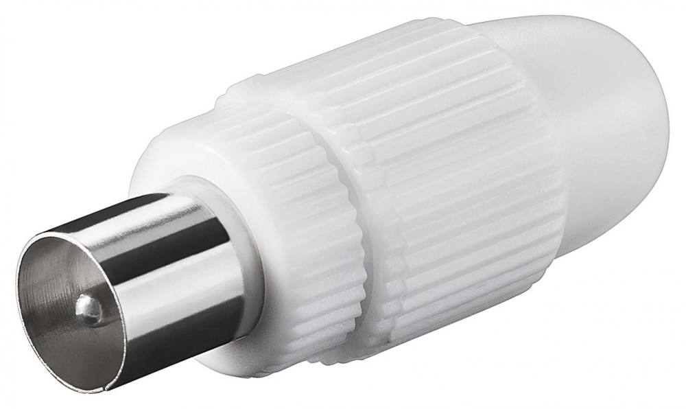 GOOBAY βύσμα coaxial 11500, αρσενικό, λευκό, 10τμχ