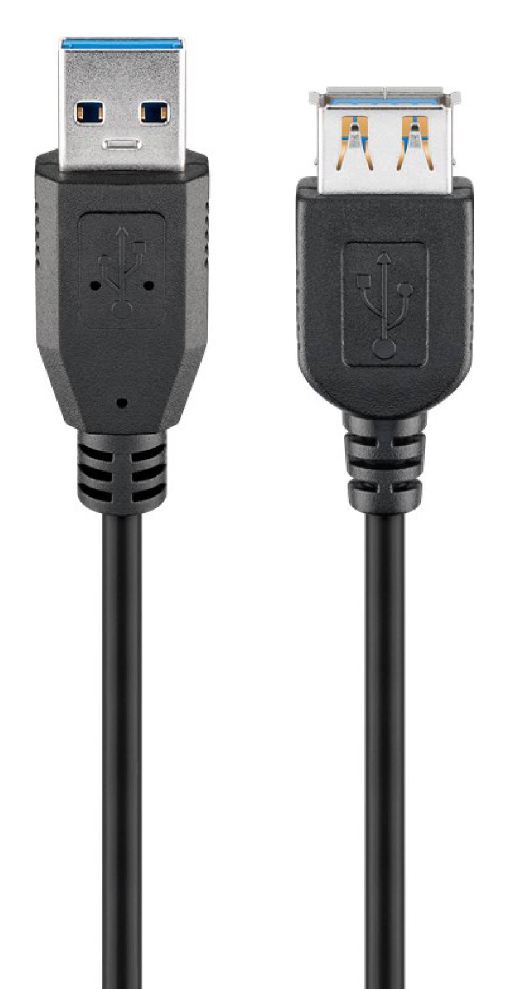 GOOBAY καλώδιο USB 3.0 σε USB (F) 93999, copper, 3m, μαύρο