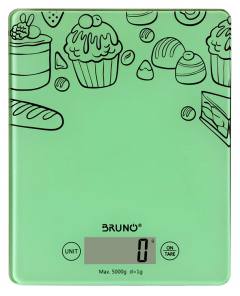BRUNO ψηφιακή ζυγαριά κουζίνας BRN-0059, έως 5kg, πράσινη