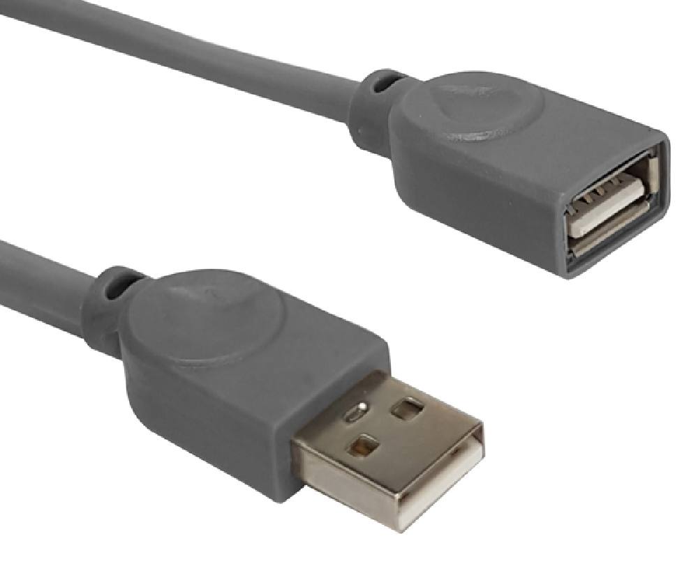 POWERTECH καλώδιο USB 2.0 αρσενικό σε θηλυκό CAB-U145, 1.5m, γκρι
