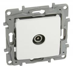 LEGRAND πρίζα κεραίας 764555, αρσενική, 10dB, λευκή