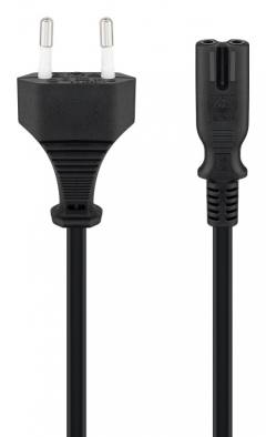 GOOBAY καλώδιο τροφοδοσίας Euro 50084, 2x0.75 mm², 1.5m, μαύρο