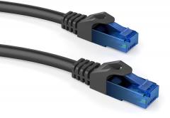 POWERTECH καλώδιο U/UTP Cat 6 CAB-N243, CCA 24AWG 0.5mm, 0.25m, μαύρο