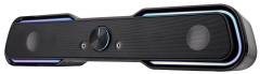 POWERTECH gaming soundbar PT-974, 10W RMS, Bluetooth, 3.5mm, RGB, μαύρο