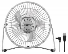 GOOBAY επιτραπέζιος ανεμιστήρας 62062, 8", USB, ασημί