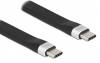 DELOCK καλώδιο USB 3.2 Gen 2 Type-C 85770, 10Gbps, 3A, FPC, flat, 13.5cm