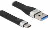DELOCK καλώδιο USB 3.2 Gen 1 σε USB-C 85771, 5Gbps, 3Α, FPC, 13.5cm