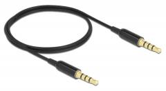 DELOCK καλώδιο 3.5mm 66075, CTIA, 32AWG, 0.5m, μαύρο