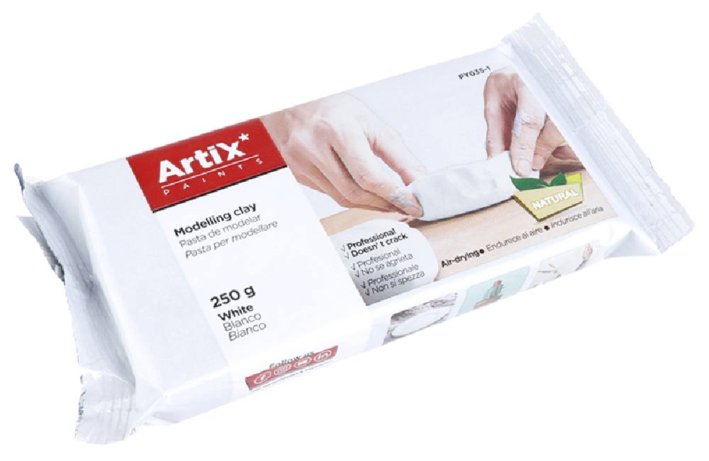 ARTIX PAINTS φυσικός πηλός PY035-1, χωρίς γλουτένη, 250γρ, λευκός