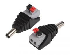 FOLKSAFE βύσμα τροφοδοσίας DC αρσενικό DCMCP, 5.5x2.1mm, push-pin, 5τμχ