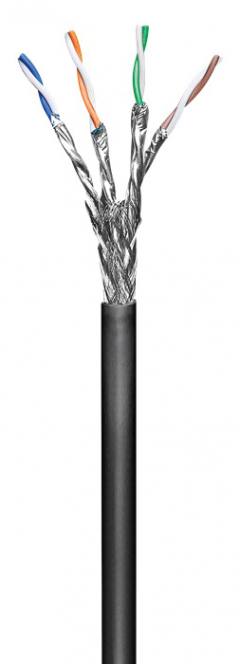 GOOBAY καλώδιο S/FTP CAT 6 57197, CCA, AWG 23/1, 100m, μαύρο