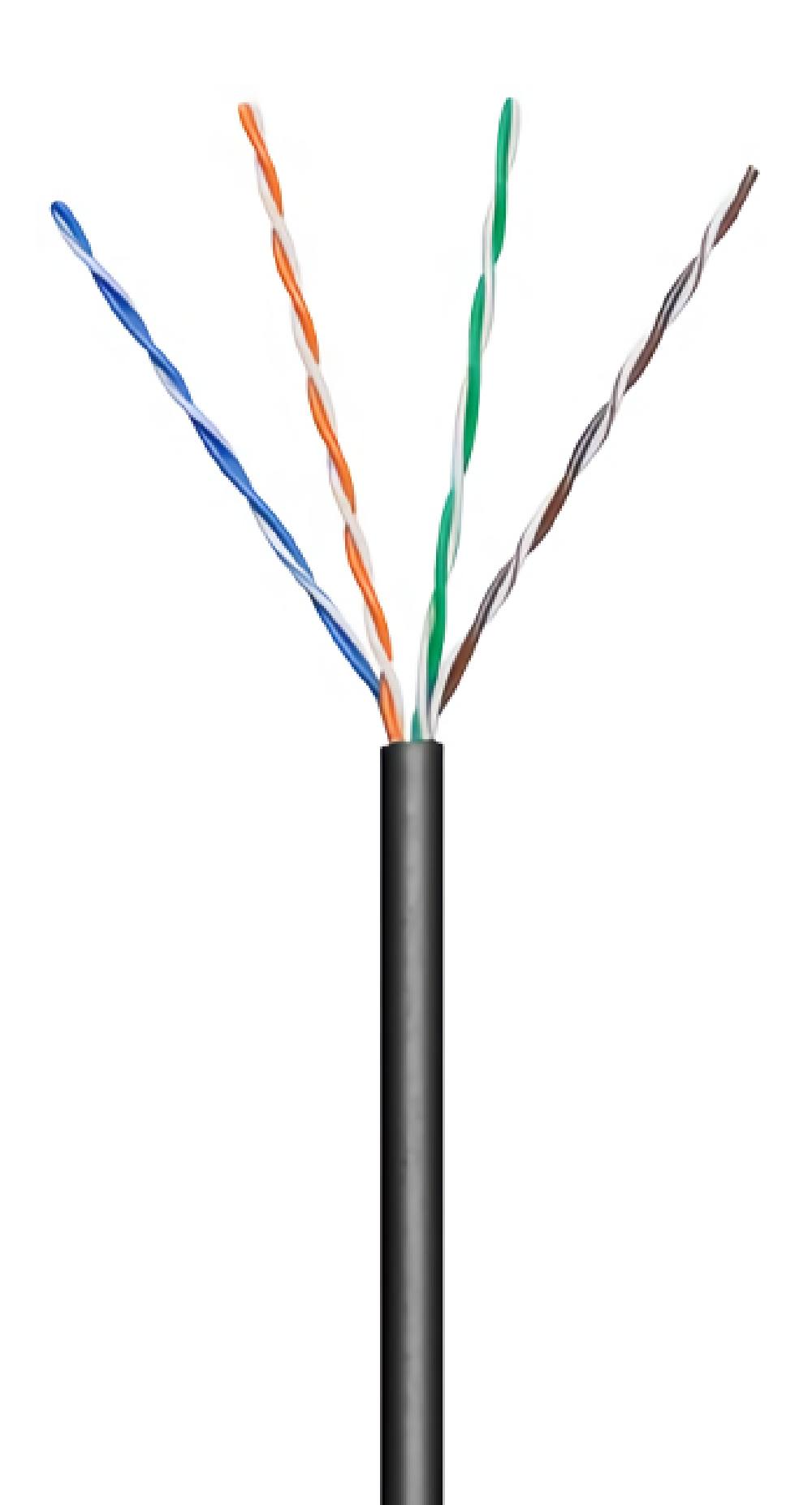 GOOBAY καλώδιο U/UTP CAT 5e 57198, CCA, AWG 24/1, 100m, μαύρο