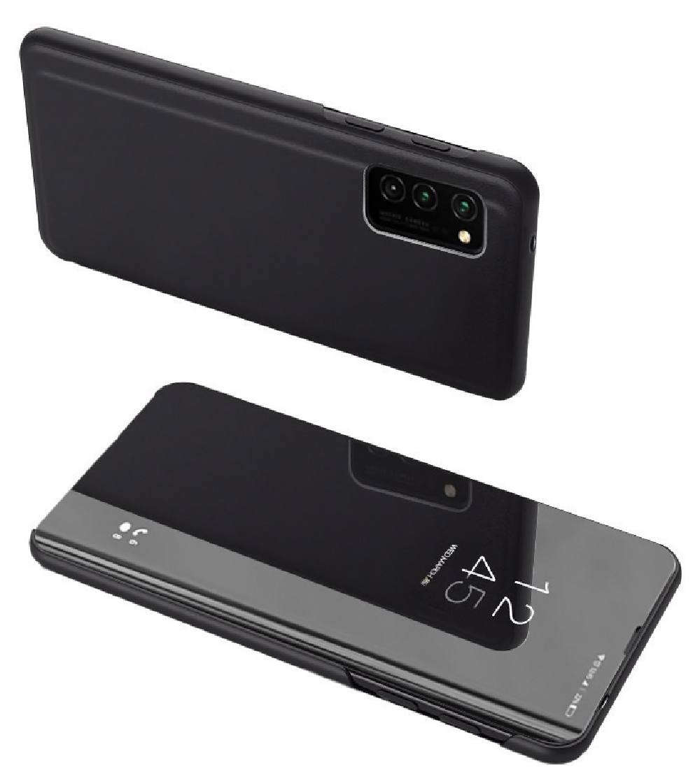 POWERTECH θήκη Clear View MOB-1642 για Samsung A72 5G, μαύρη