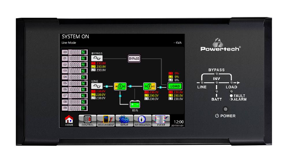 POWERTECH LCD οθόνη αφής 10" PT-10LM, για συστήματα UPS
