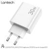 LAMTECH FAST CHARGER TYPE-C PD30W WHITE