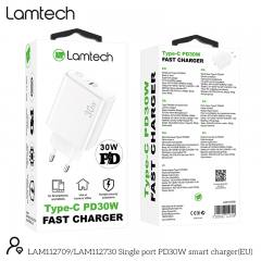 LAMTECH FAST CHARGER TYPE-C PD30W WHITE