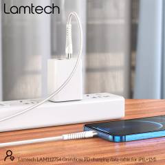 LAMTECH HQ UNBREAKABLE CABLE TYPE-C TO LIGHTNING WHITE 1M
