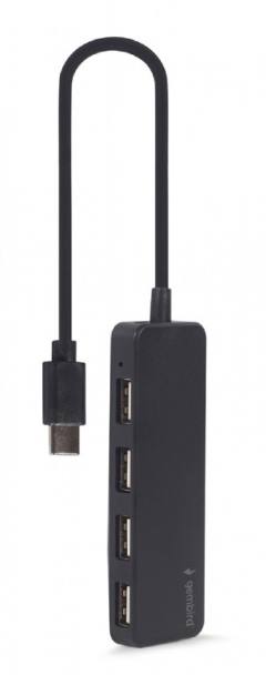 GEMBIRD 4-PORT USB HUB TYPE-C BLACK