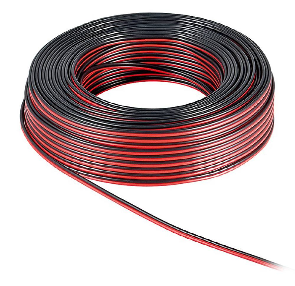 POWERTECH καλώδιο ήχου 2x 0.50mm² CAB-SP008 Copper, 10m, μαύρο & κόκκινο