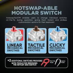 ARMAGGEDDON MECHANICAL KEYBOARD MKA-2C NEO BLACK TACTILE BROWN SWITCH