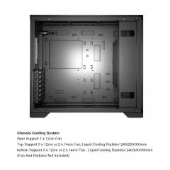 ARMAGGEDDON GAMING PC CASE FULL ATX TESSARAXX CORE 13 AIR BLACK