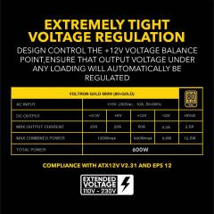 ARMAGGEDDON PSU VOLTRON GOLD 80+ RATING 600W
