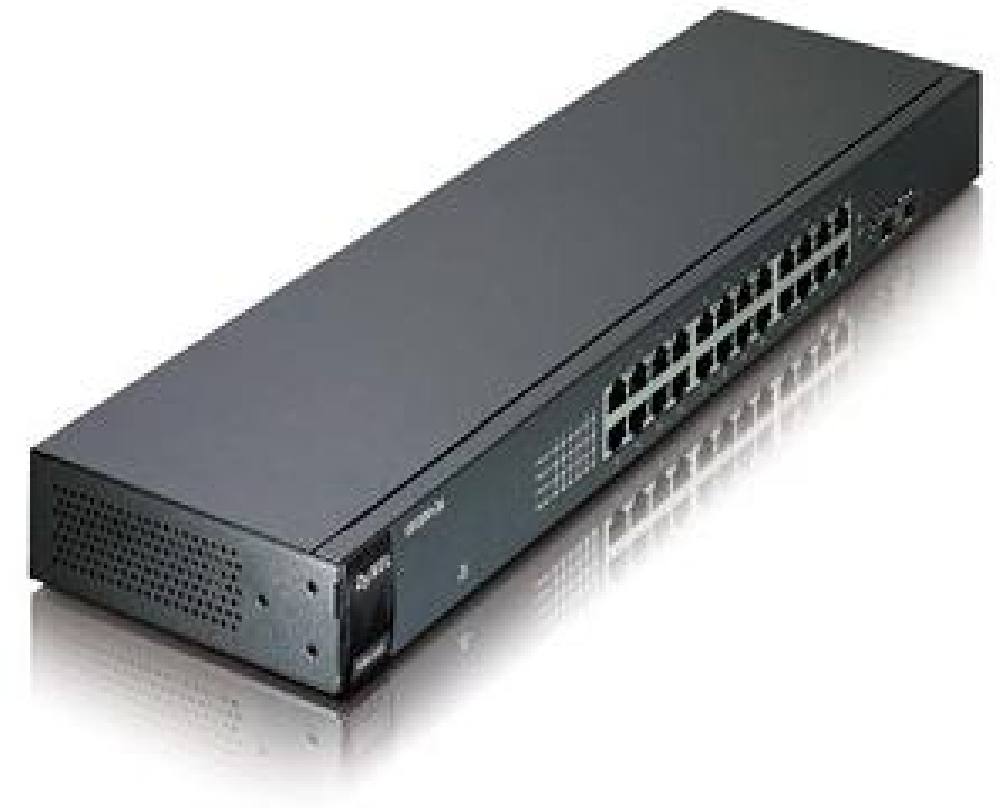 ZYXEL SWITCH GS-1100-24E, 24 PORTS 10/100/1000Mbps, ENTERPRISE LAN SWITCH, RACKMOUNT, 2YW.