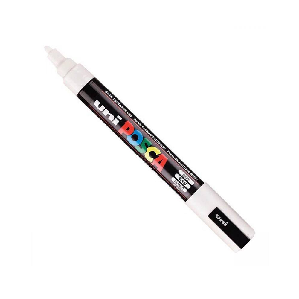 Uni-Ball Μαρκαδοροι Posca Pc-5M Medium White (PC5MMWH) (UNIPC5MMWH)