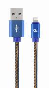 CABLEXPERT PREMIUM JEANS 8-PIN CABLE WITH METAL CONNECTORS 2M BLUE