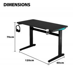 LGP GAMING TABLE WITH RGB LED EFFECTS BLACK